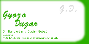 gyozo dugar business card