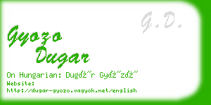 gyozo dugar business card